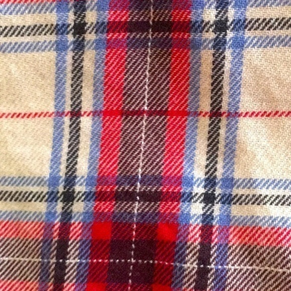 Zara oversized red and white checked crop top - Picture 8 of 10